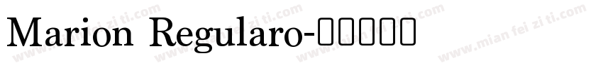 Marion Regularo字体转换